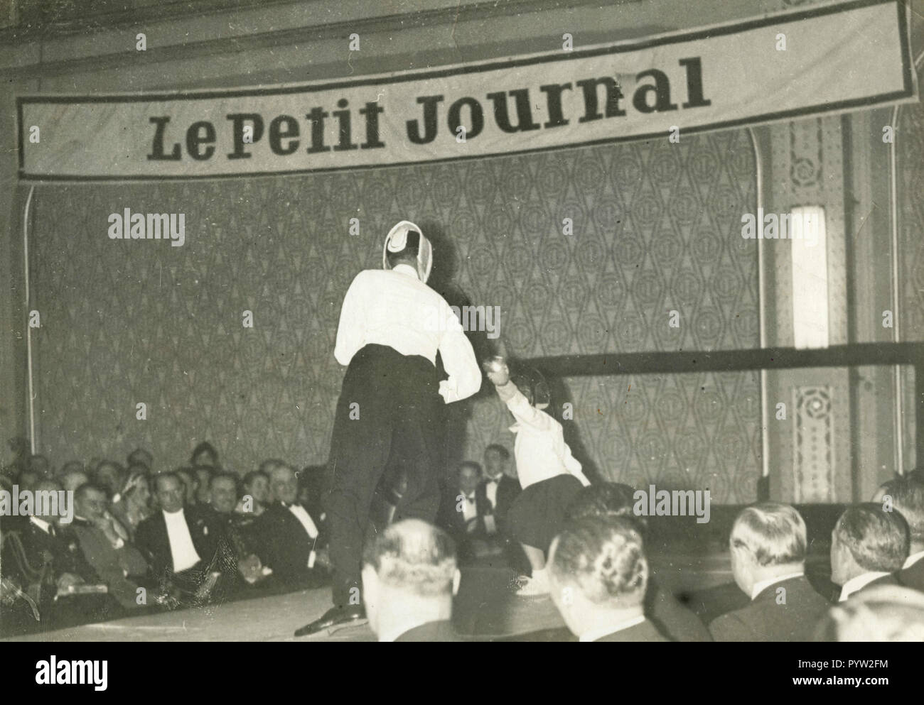 Fencing lesson in public, Paris, France 1933 Stock Photo Alamy