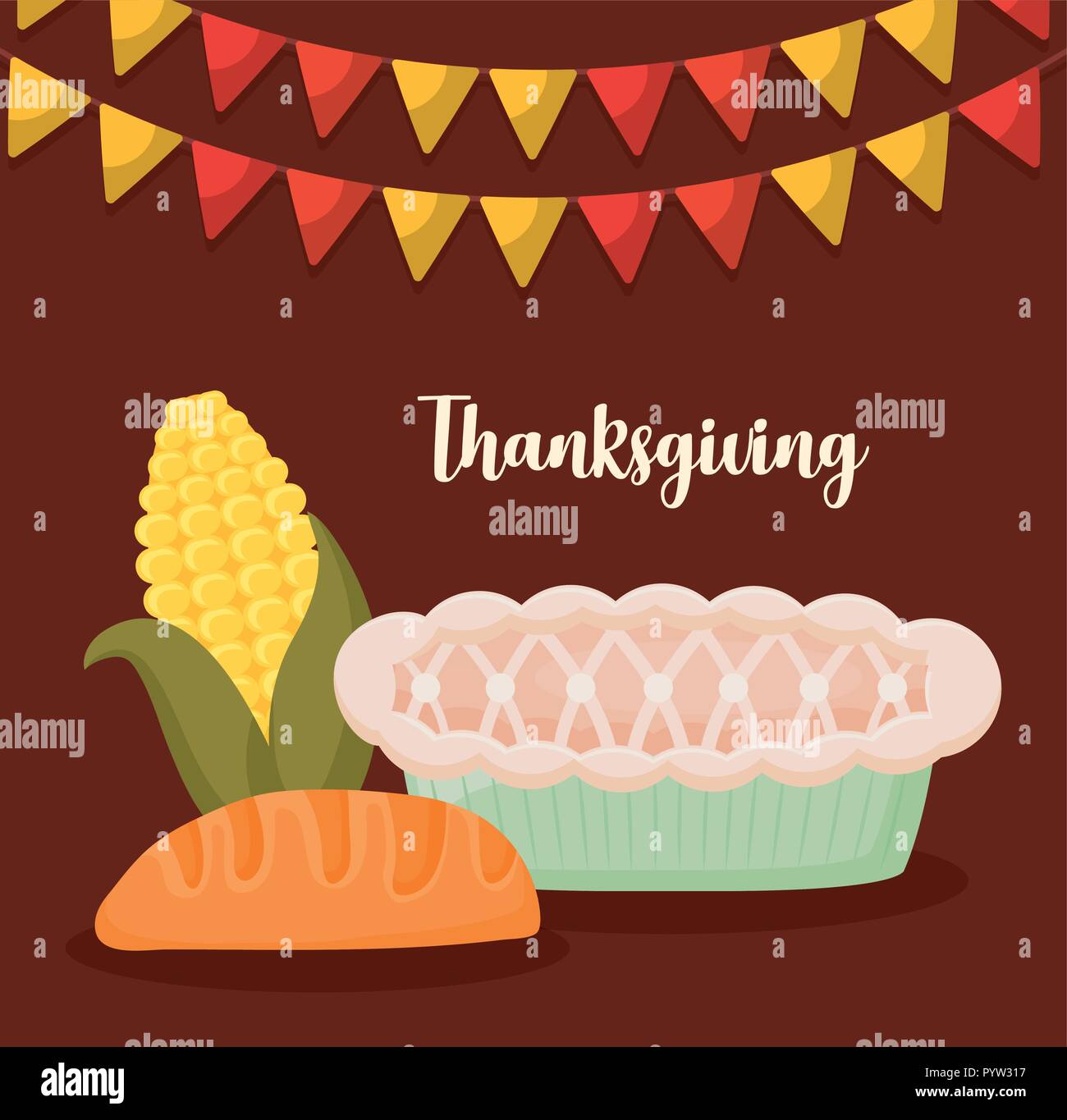 food for thanksgiving day vector illustration design Stock Vector Image ...