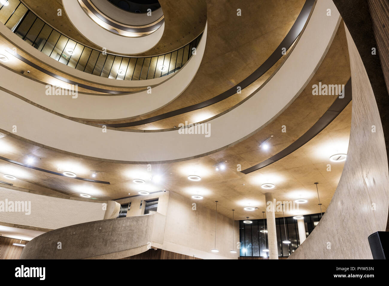 Interior images of the new Blavatnik School of Government Building Oxford Stock Photo