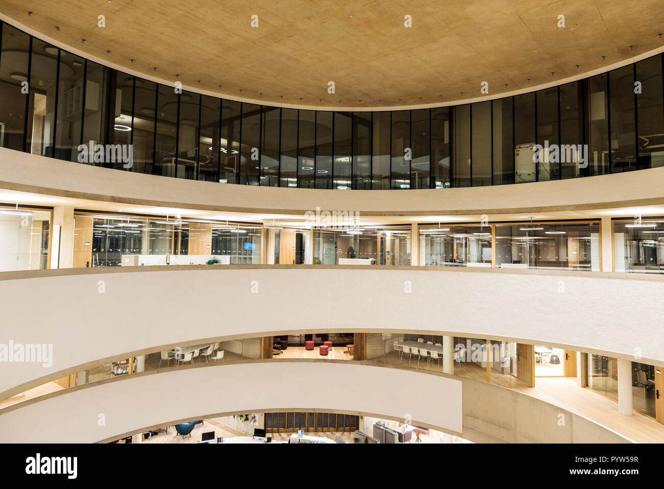 Interior images of the new Blavatnik School of Government Building Oxford Stock Photo
