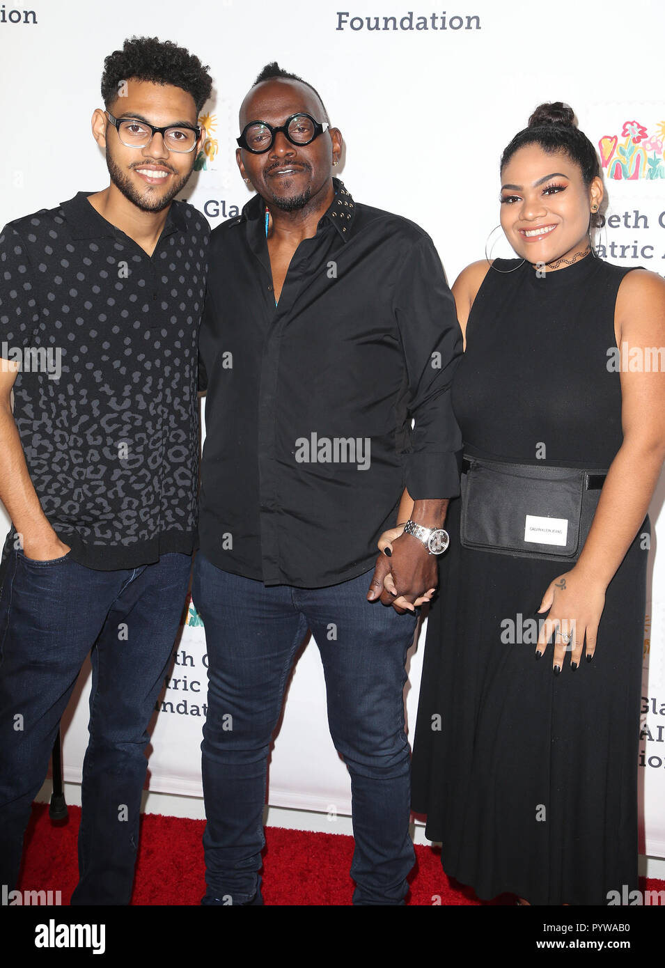 Cuver City, California, USA. 27th Oct, 2018. Jordan Jackson, Randy Jackson, Zoe Jackson during arrivals for the Elizabeth Glaser Pediatric AIDS Foundation's Annual ''A Time For Heroes'' Family Festival. Credit: Faye Sadou/AdMedia/ZUMA Wire/Alamy Live News Stock Photo