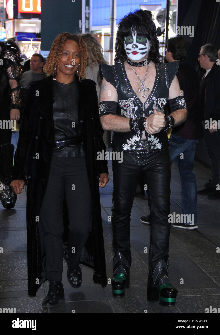 New York, NY, USA. 30th Oct, 2018. Eric Singer of KISS at Good Morning