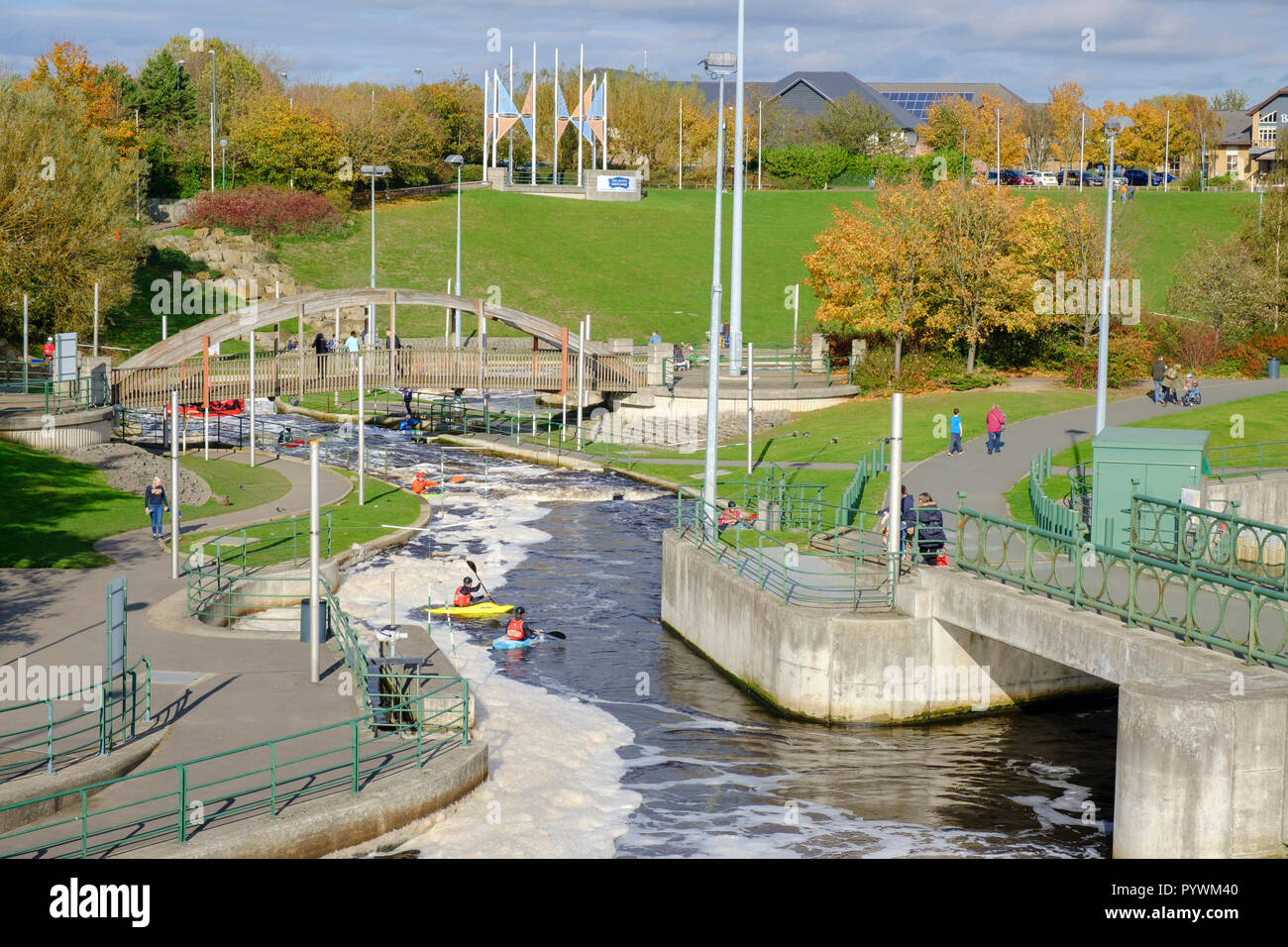 The Tees Barrage International White Water Course Park in Stockton-on-Tees - formerly Teesside White Water Course Stock Photo