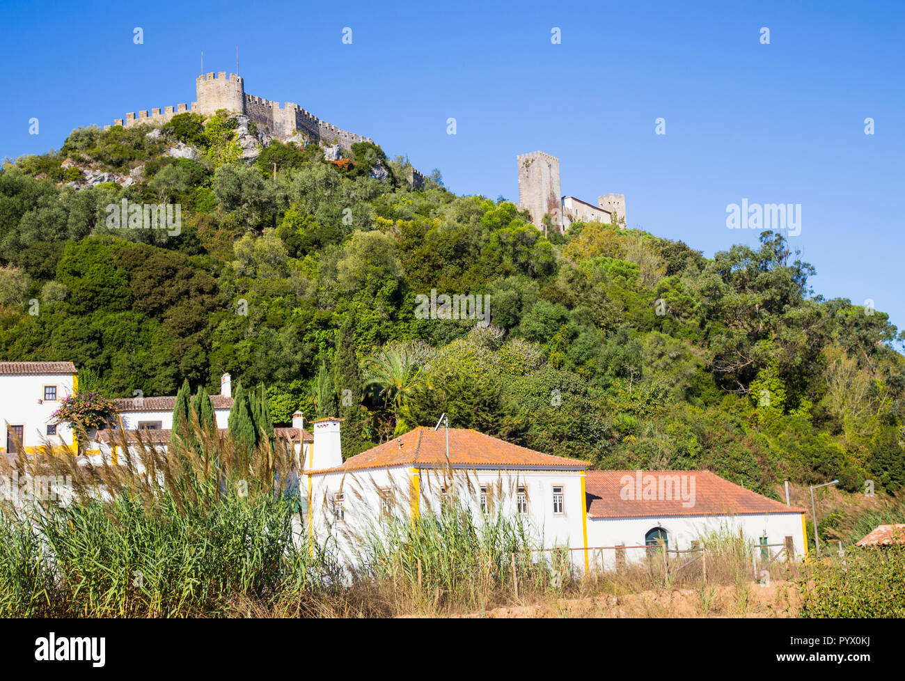 Walled town of Obidos, Portugal Stock Photo