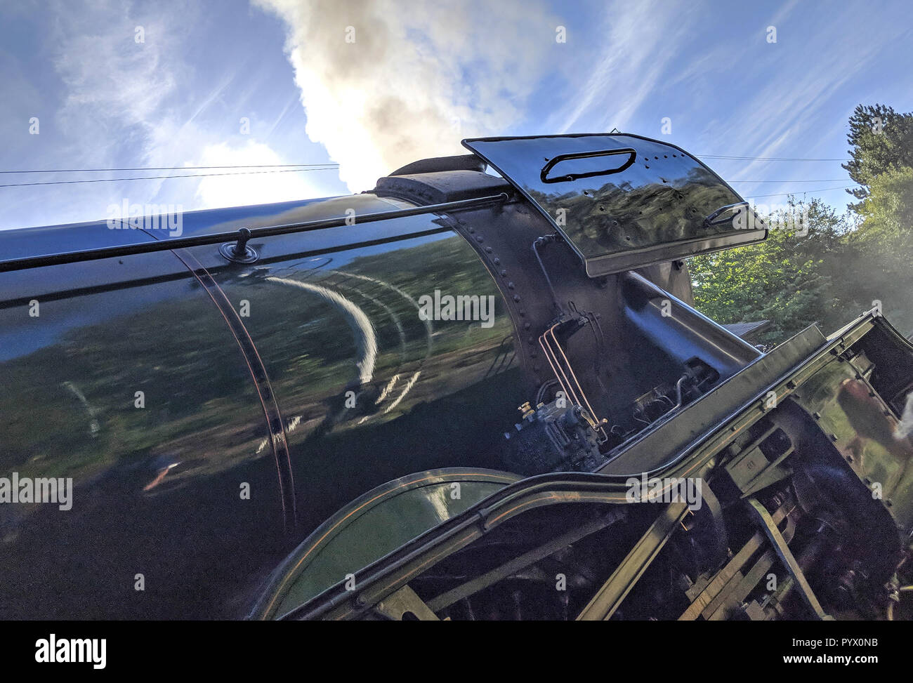 The Flying Scotsman at Wansford Station on the Nene Valley Railway, near Peterborough, as part of a tour across the UK  Featuring: The Flying Scotsman Where: London, United Kingdom When: 29 Sep 2018 Credit: WENN.com Stock Photo