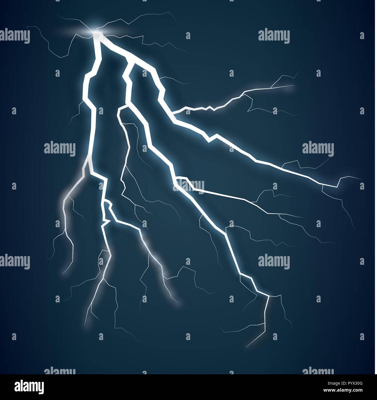 Storm with Lightning isolated on transparent background Stock Vector ...