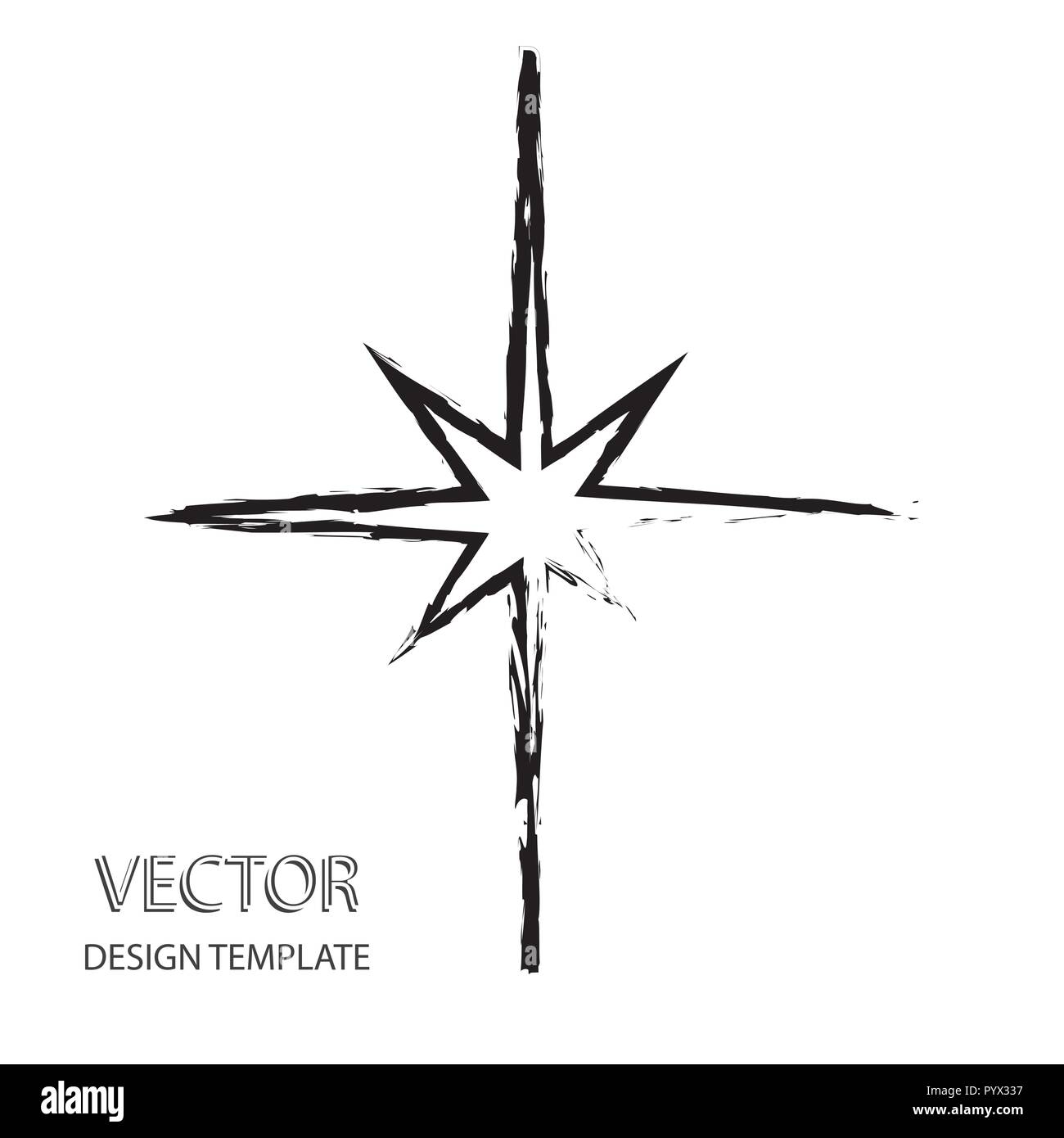 Star logo vector set Black and White Stock Photos & Images - Alamy