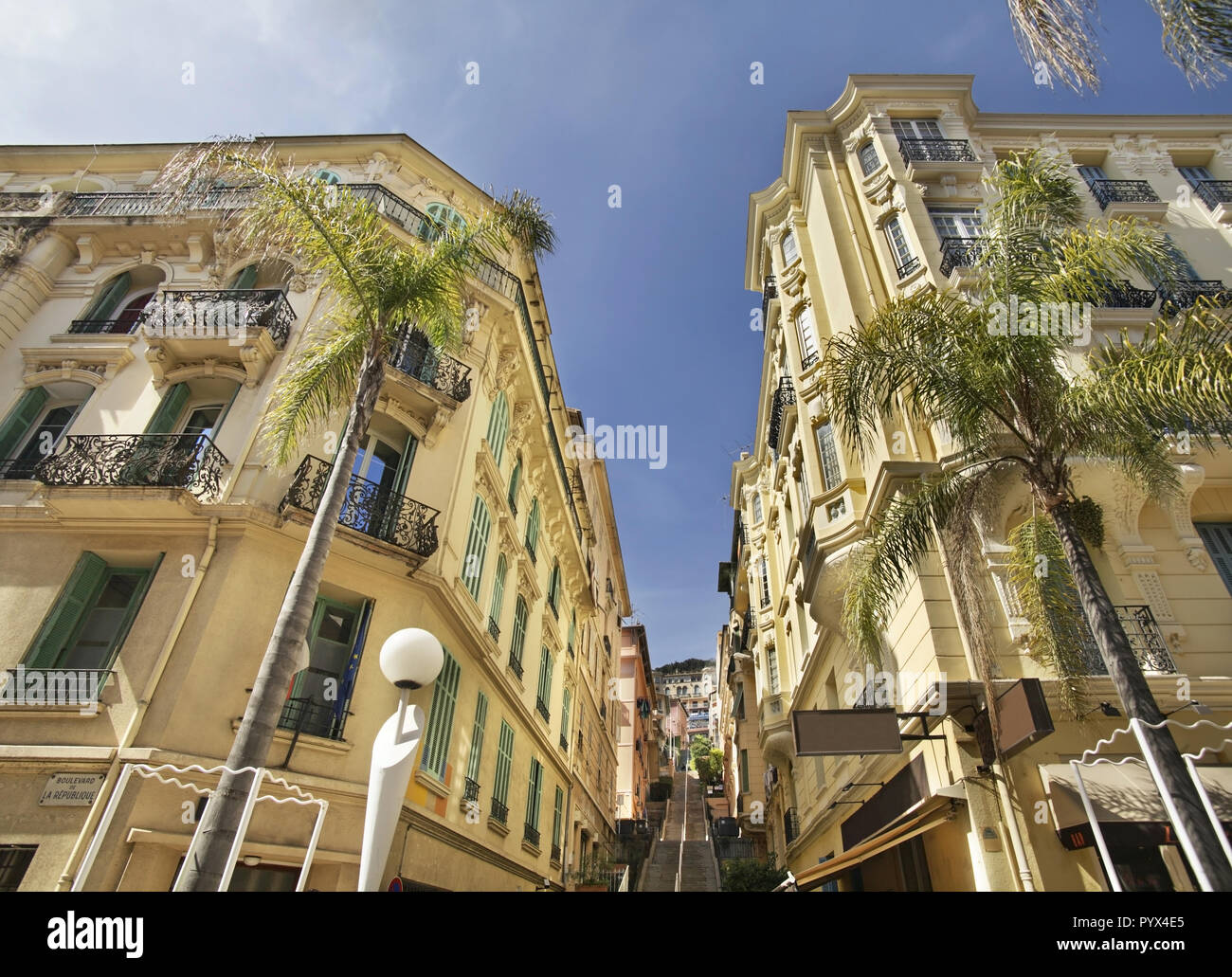 Street in Canton de Beausoleil. France Stock Photo - Alamy