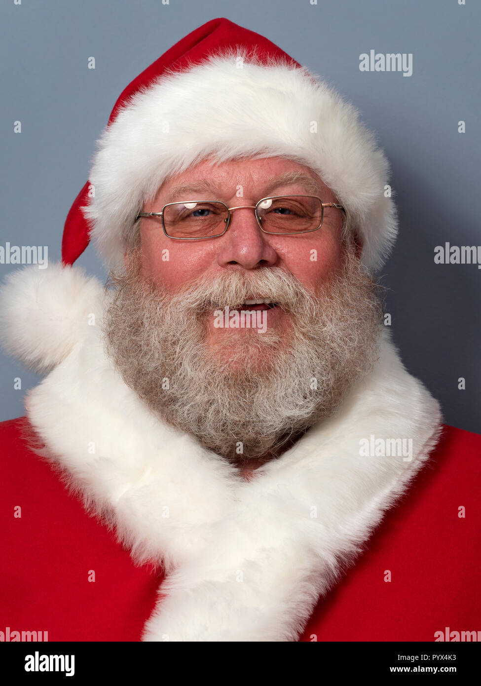 Portrait of happy Santa Claus Stock Photo