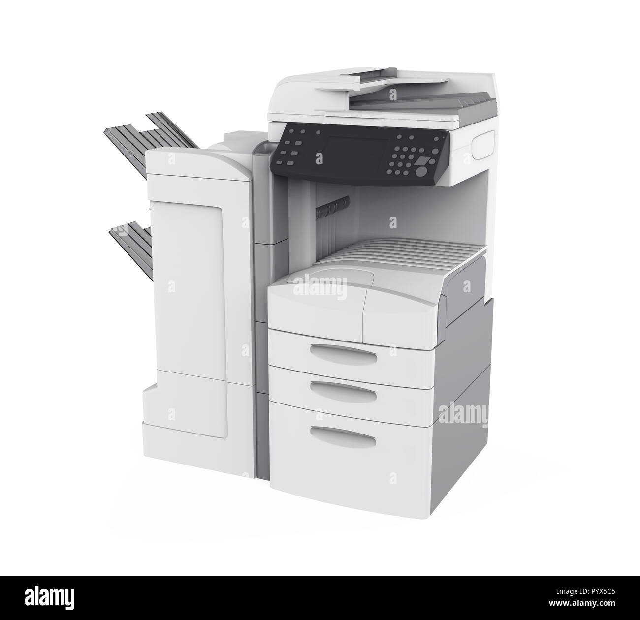 Office Multifunction Printer Isolated Stock Photo Alamy