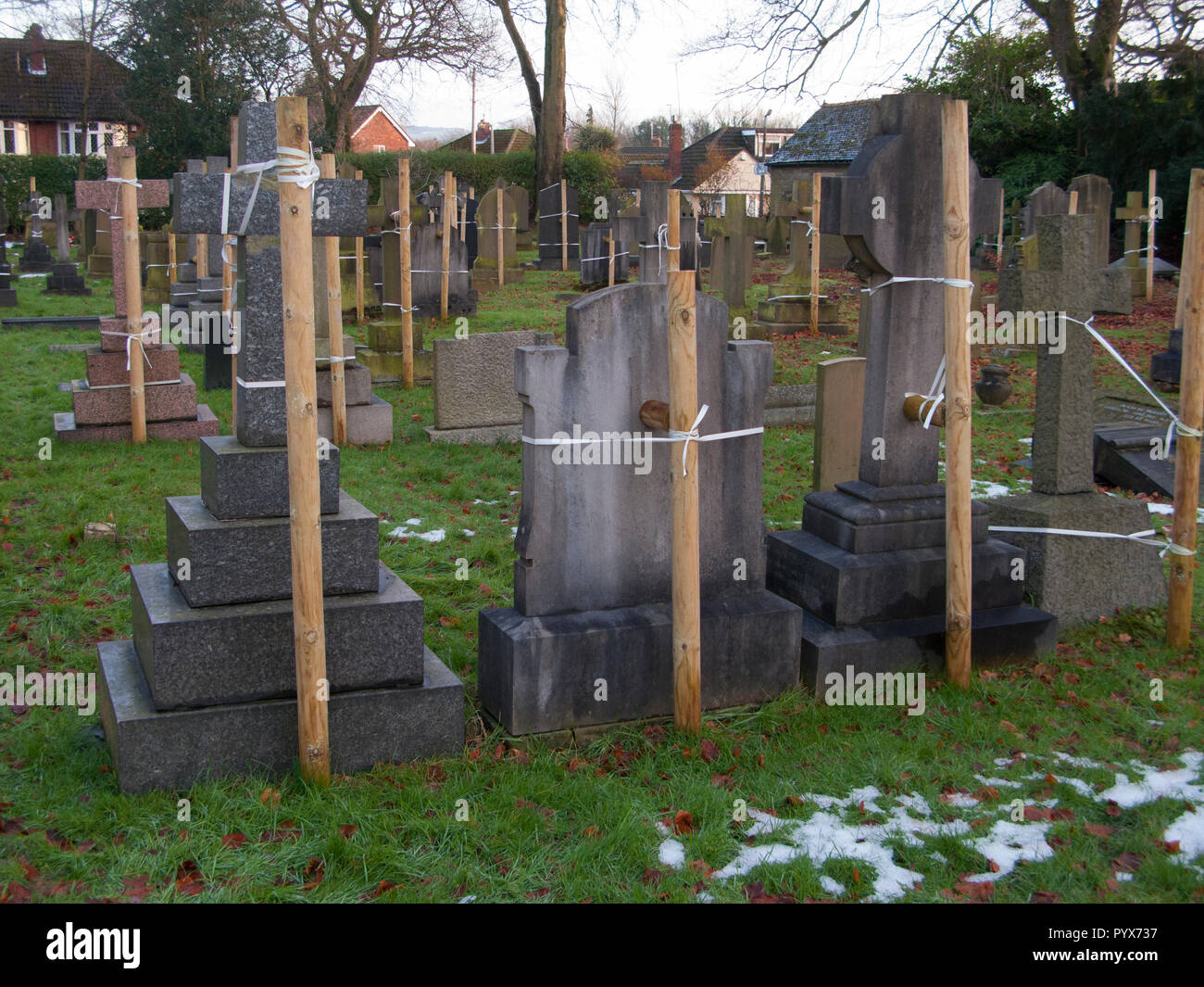 Graves and gravestones / grave stones / tombstone / tomb stones held