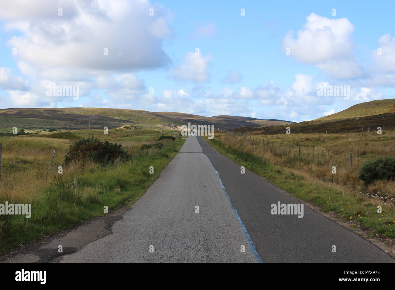 Two-tone road, Scotland Stock Photo