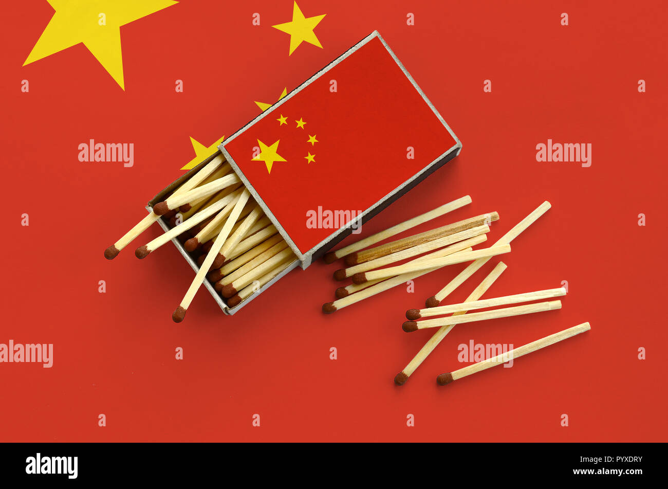 Burn the chinese flag hi-res stock photography and images - Alamy