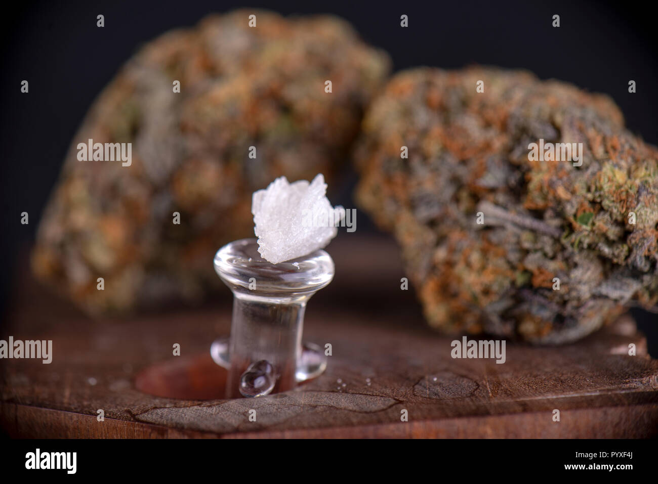Macro detail of Cannabidiol crystal aka CBD, a pure isolated medical ...
