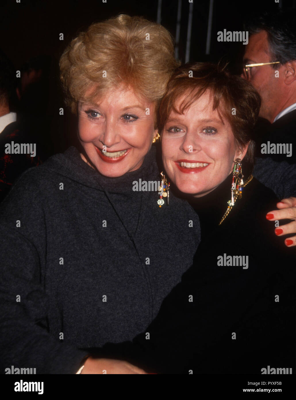LOS ANGELES, CA - NOVEMBER 9: (L-R) Actresses Michael Learned and Mary McDonough attend the Screening of the CBS Made-for-Televion Movie 'The Man Upstairs' on November 9, 1992 at the DGA Theatre in Los Angeles, California. Photo by Barry King/Alamy Stock Photo Stock Photo