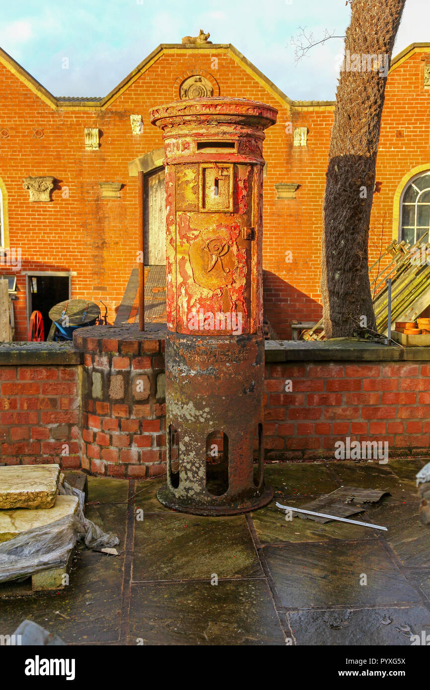 A Queen Victoria post box for sale at Les Oakes and Sons architectural
