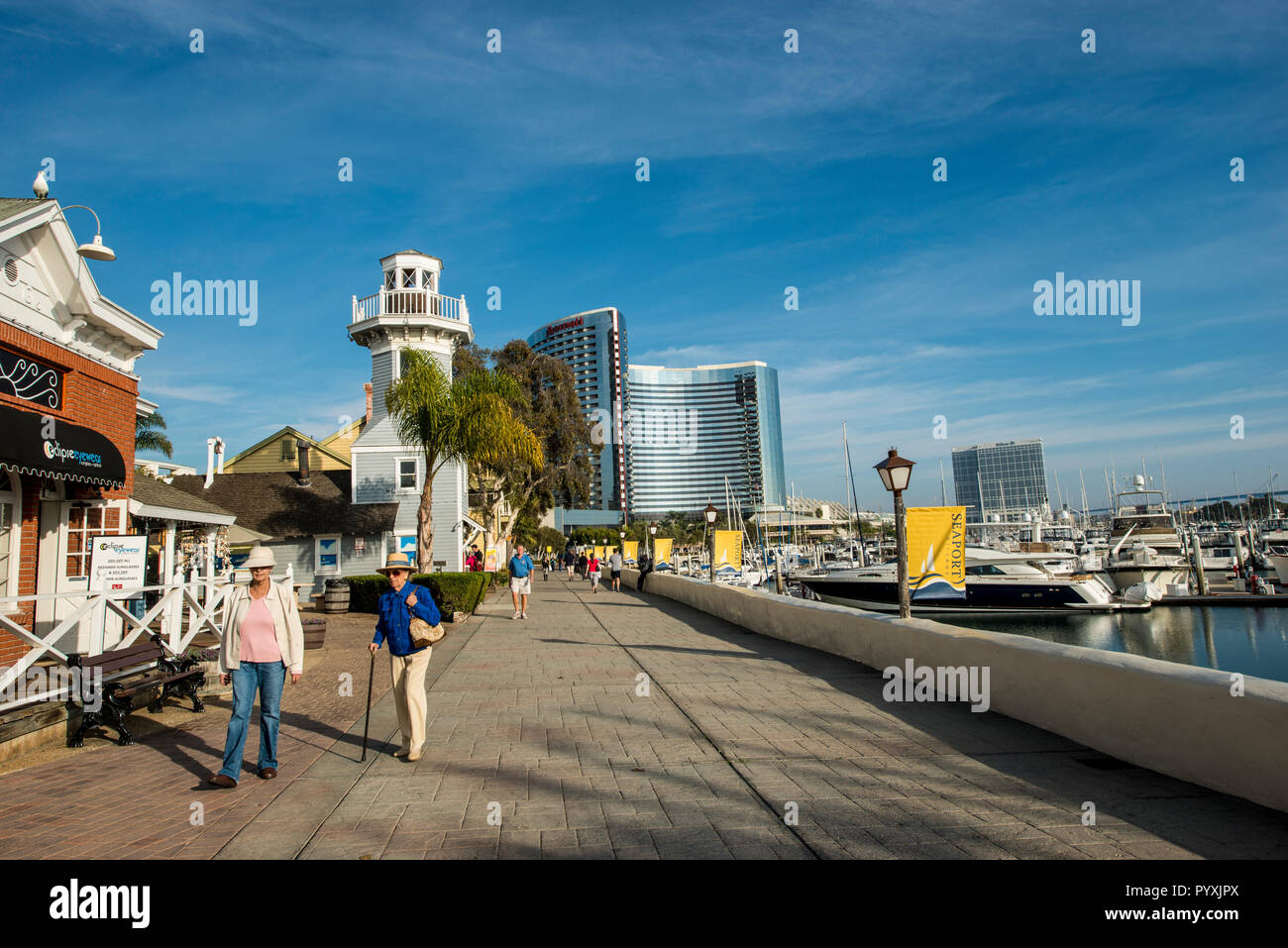 Seaport Village, San Diego, California. Stock Photo