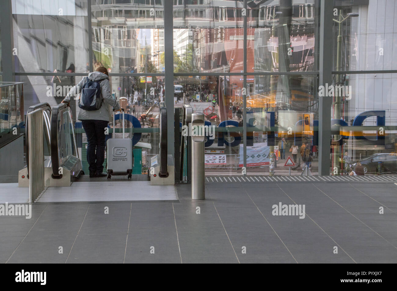 Elevator At The Den Haag Central Station The Netherlands 2018 Stock