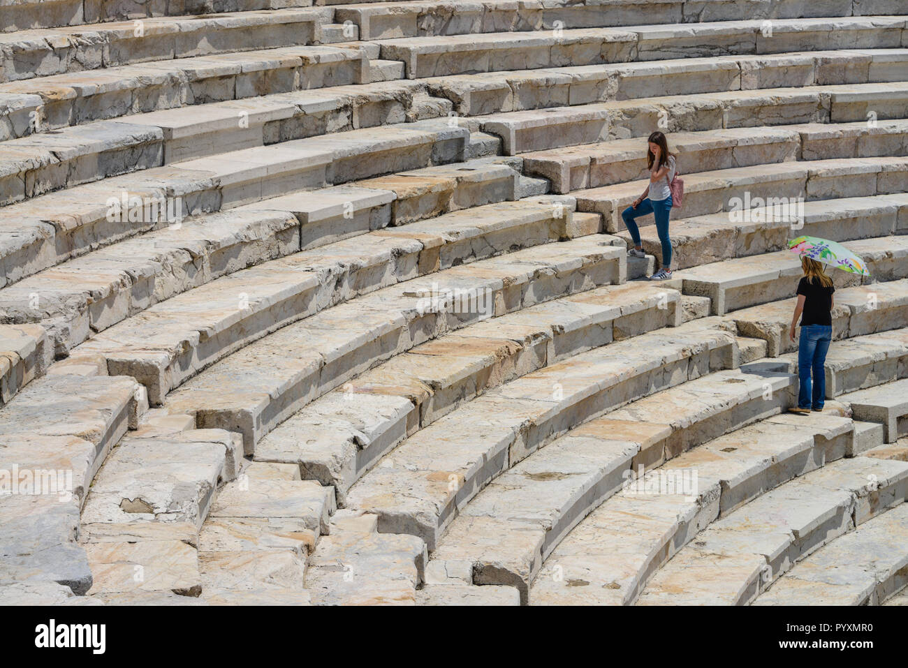 Roman amphitheatre, Old Town, Plovdiv, Bulgaria, Roemisches Amphitheater, Altstadt, Bulgarien Stock Photo