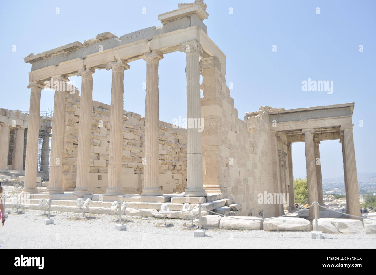 The Erechtheion temple on Acropolis, Athens Stock Photo