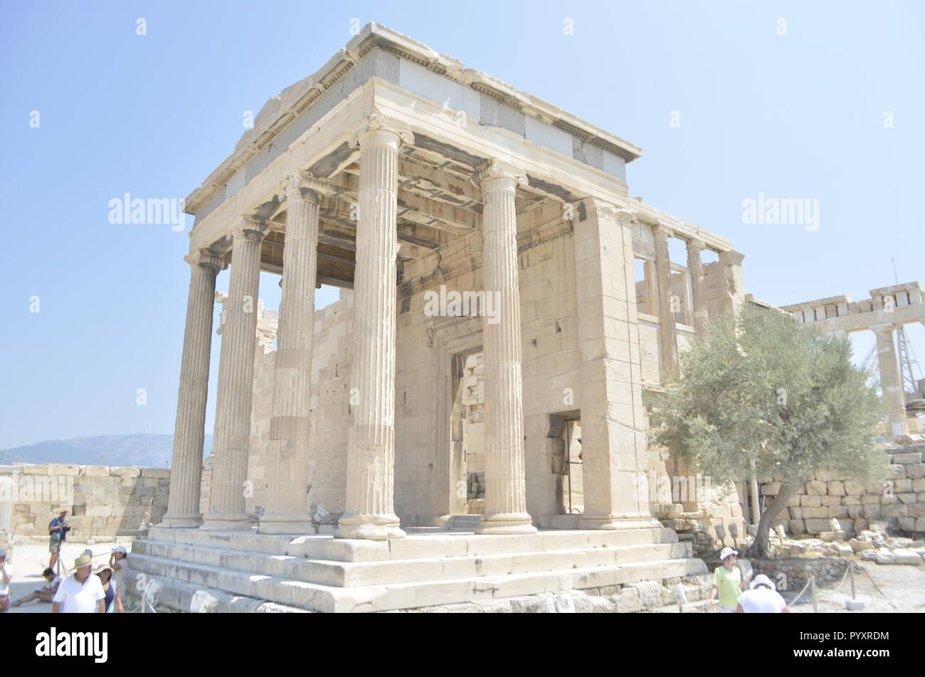 Erechtheion temple, Acropolis Stock Photo
