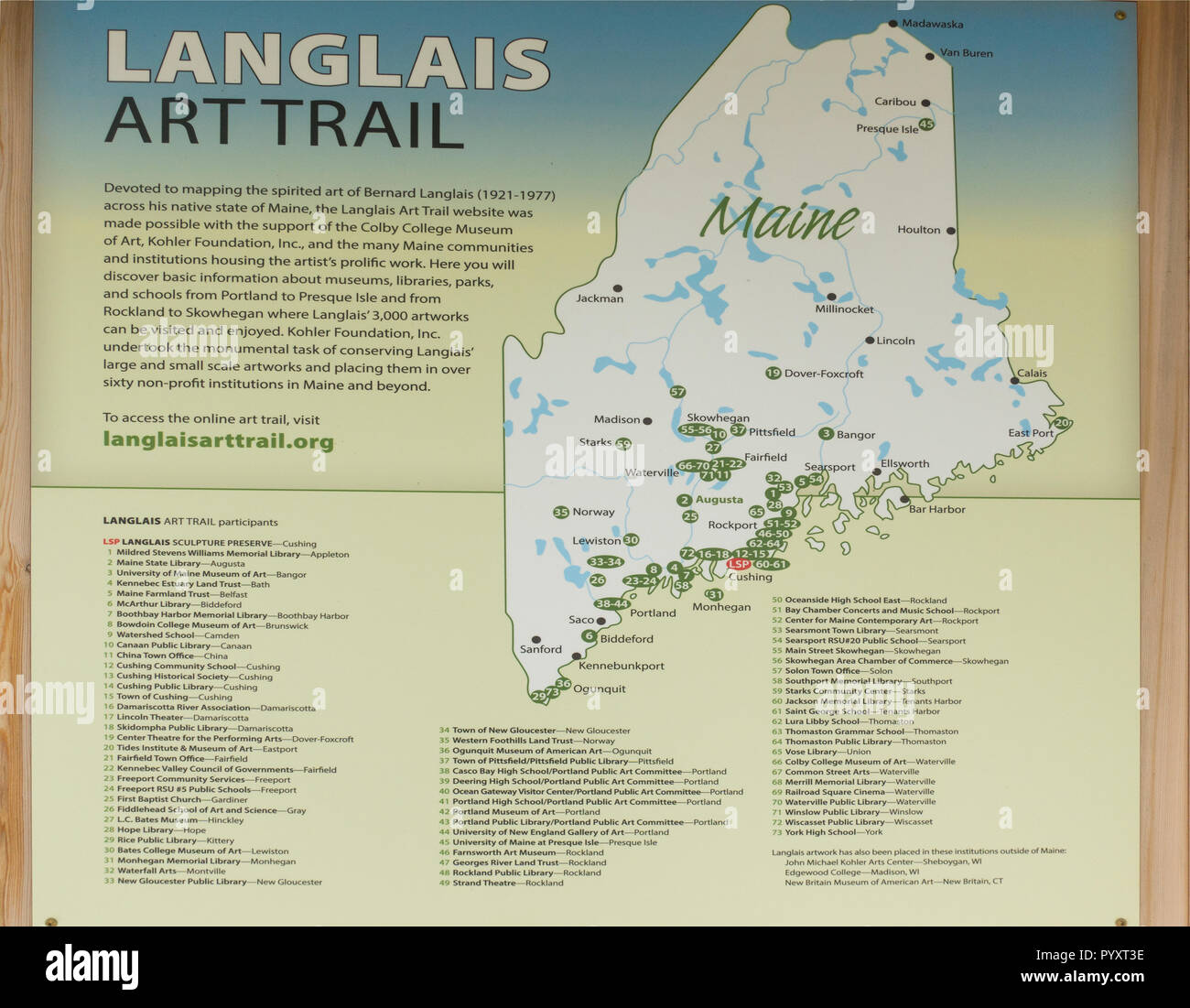 Langlais Sculpture Preserve Cushing Maine Stock Photo - Alamy