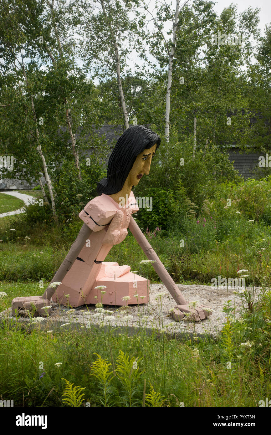 Langlais Sculpture Preserve Cushing Maine Stock Photo Alamy