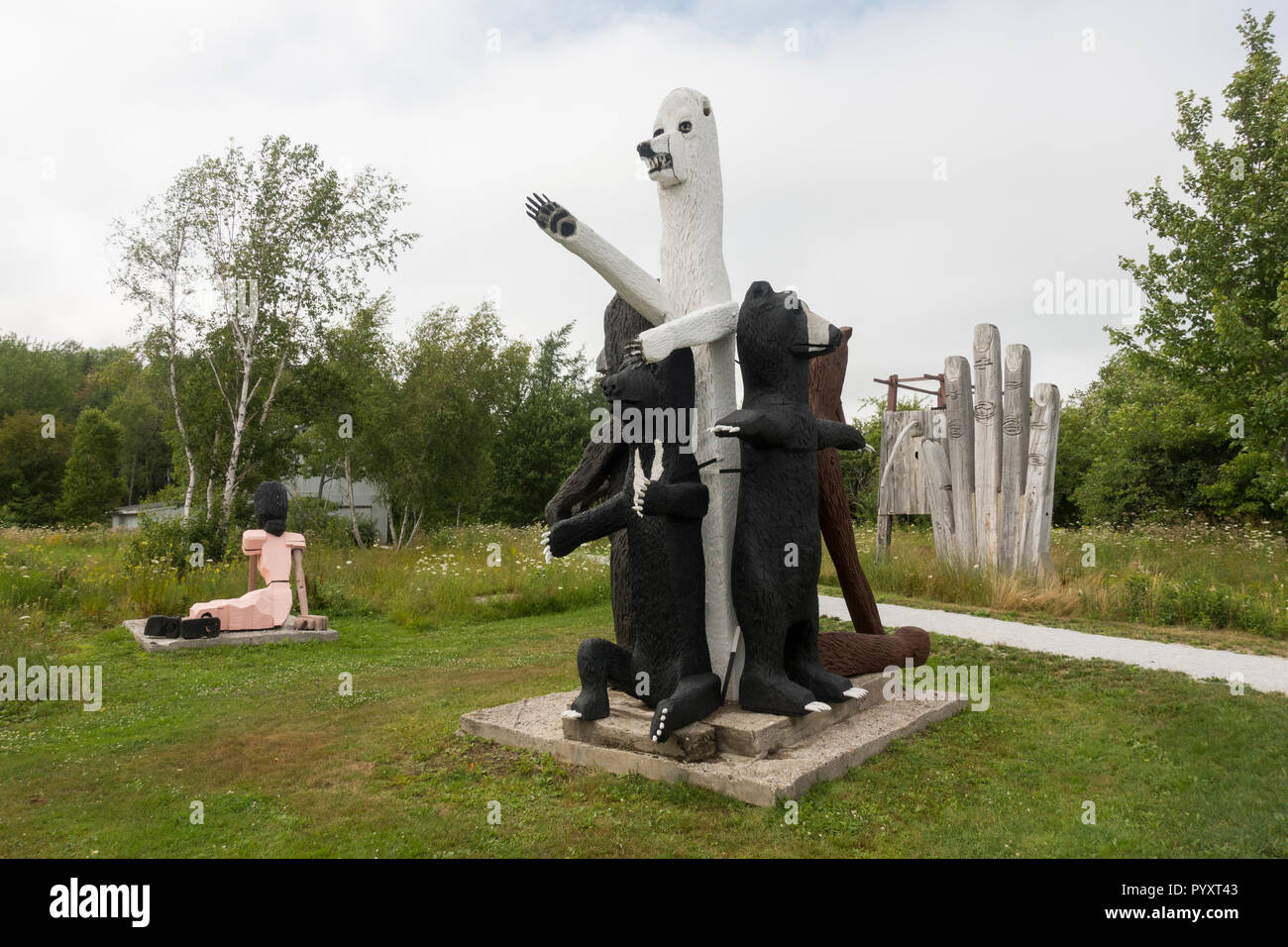 Langlais Sculpture Preserve Cushing Maine Stock Photo Alamy