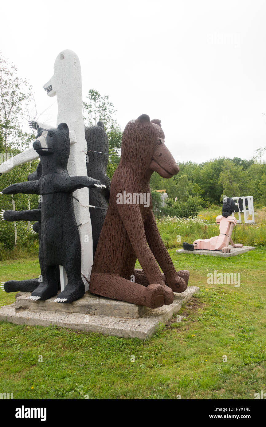 Langlais Sculpture Preserve Cushing Maine Stock Photo Alamy
