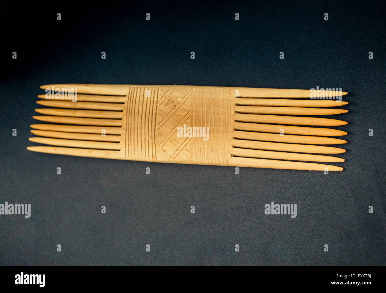 Old style hair comb made of wood Stock Photo - Alamy