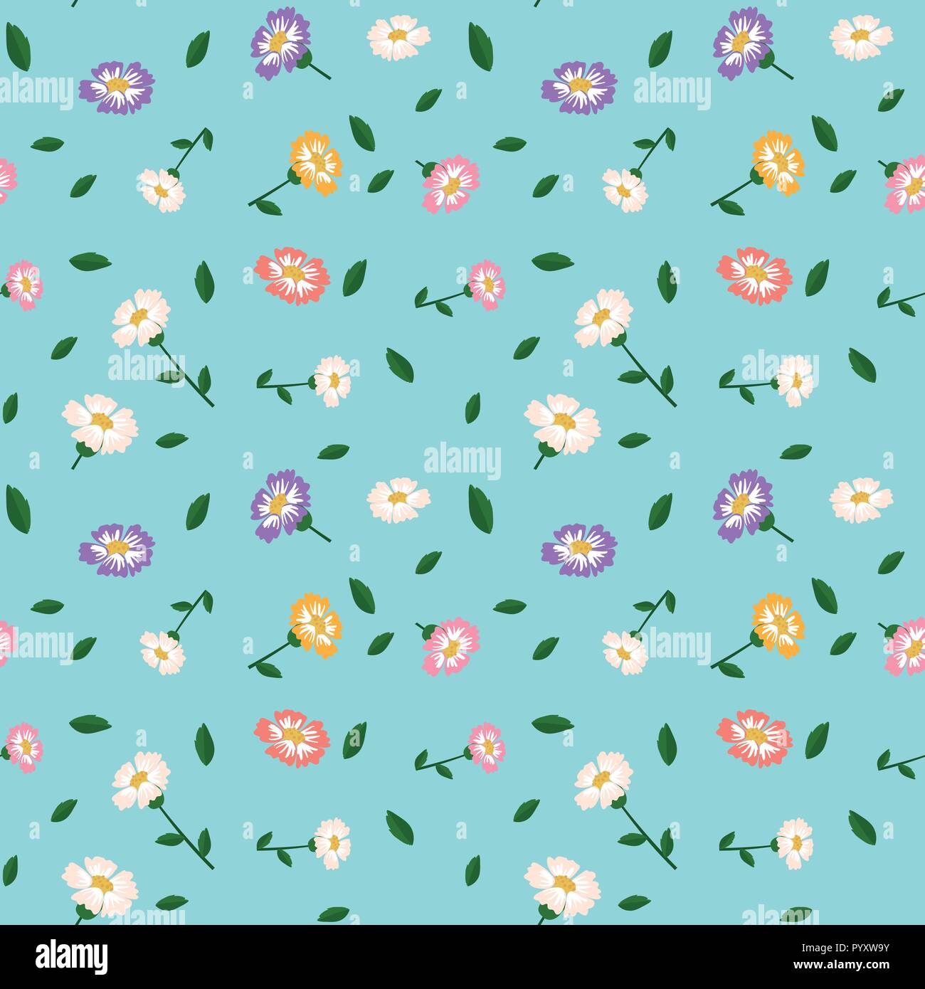 Beautiful flower seamless pattern illustration Stock Vector Image & Art ...