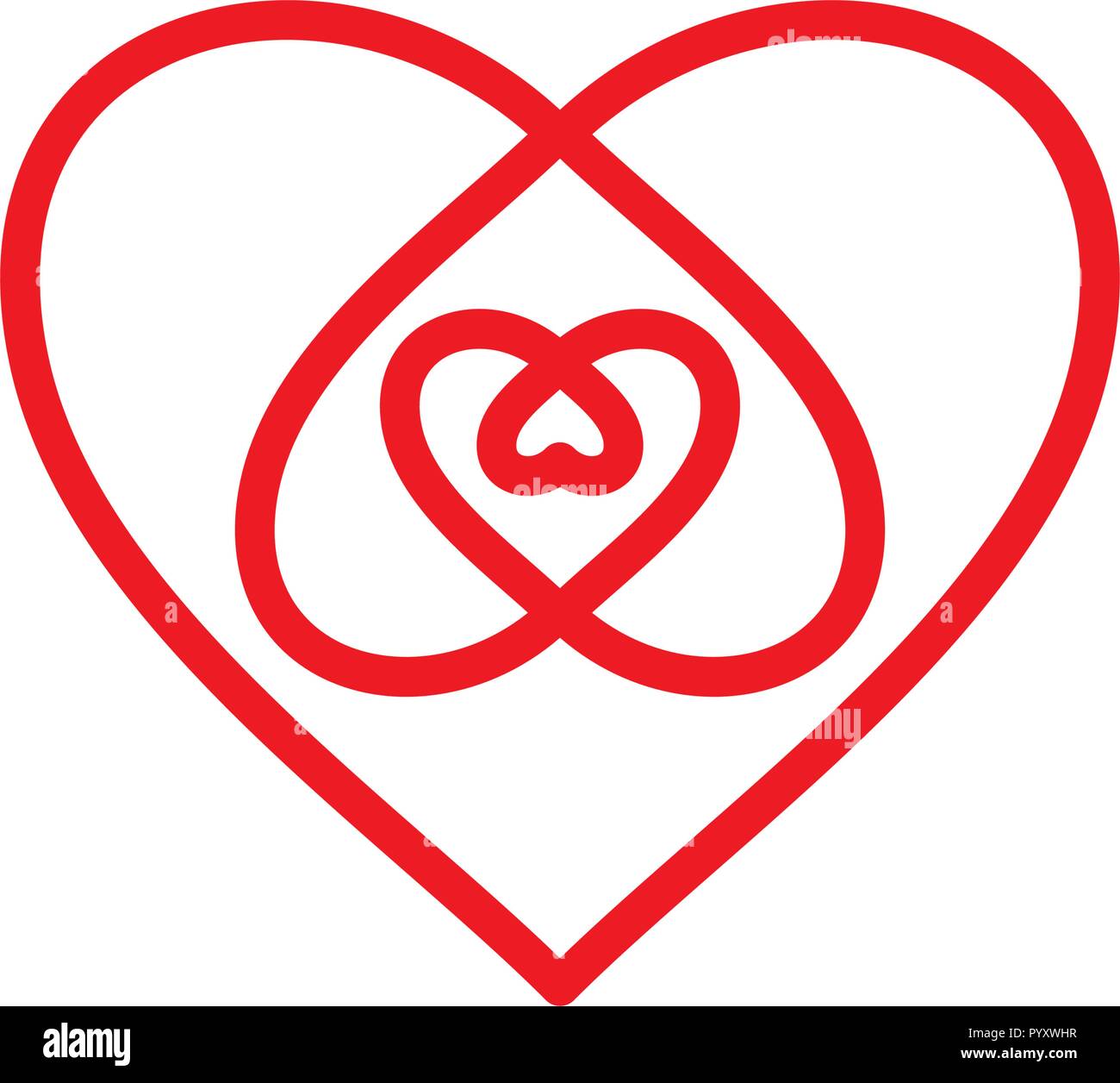 Heart sign for Valentine day. Vector illustration Stock Vector