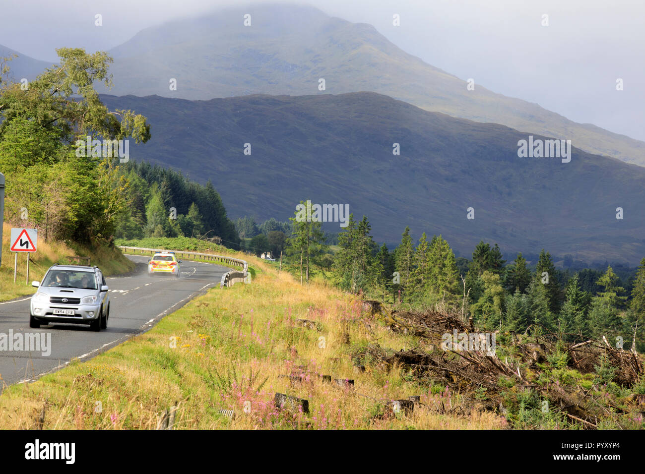 The landscape near Loch Awe, Scotland, United Kingdom Stock Photo