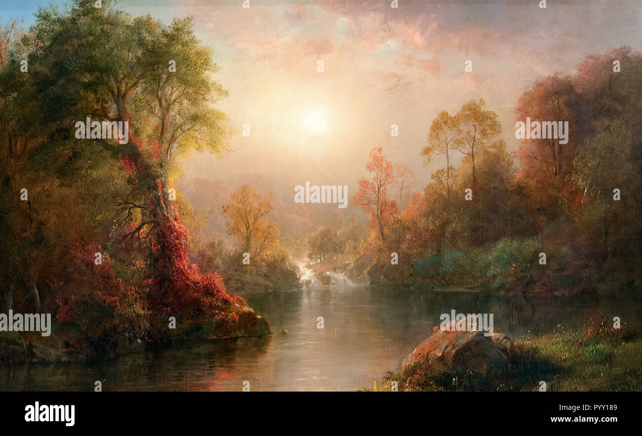 Autumn by Frederic Edwin Church (1826-1900), oil on canvas, 1875 Stock Photo