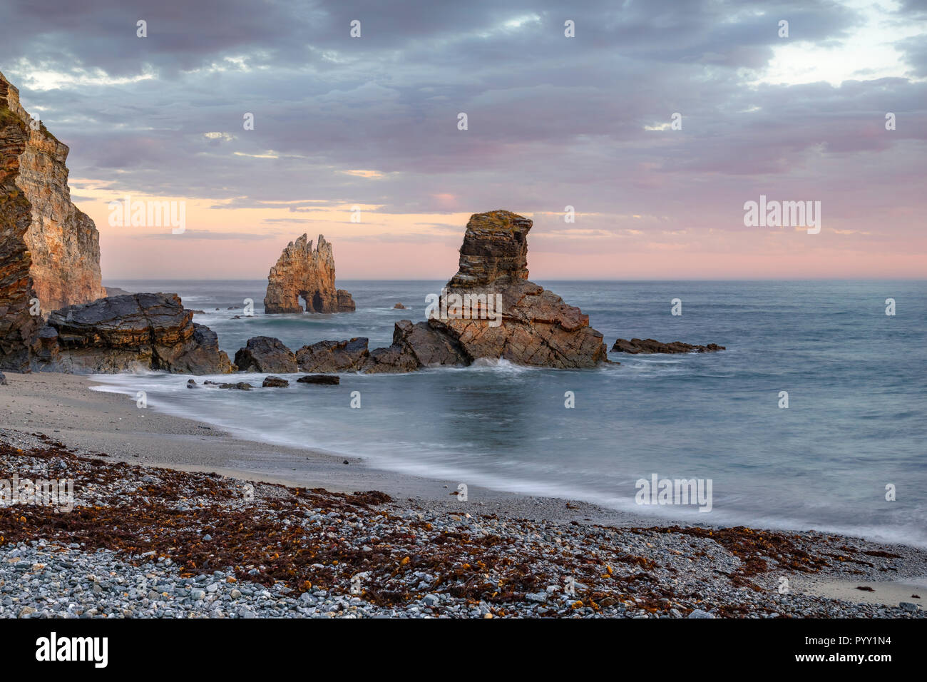 Playa Portizuelo, Luarca, Asturias, Spain, Europe Stock Photo
