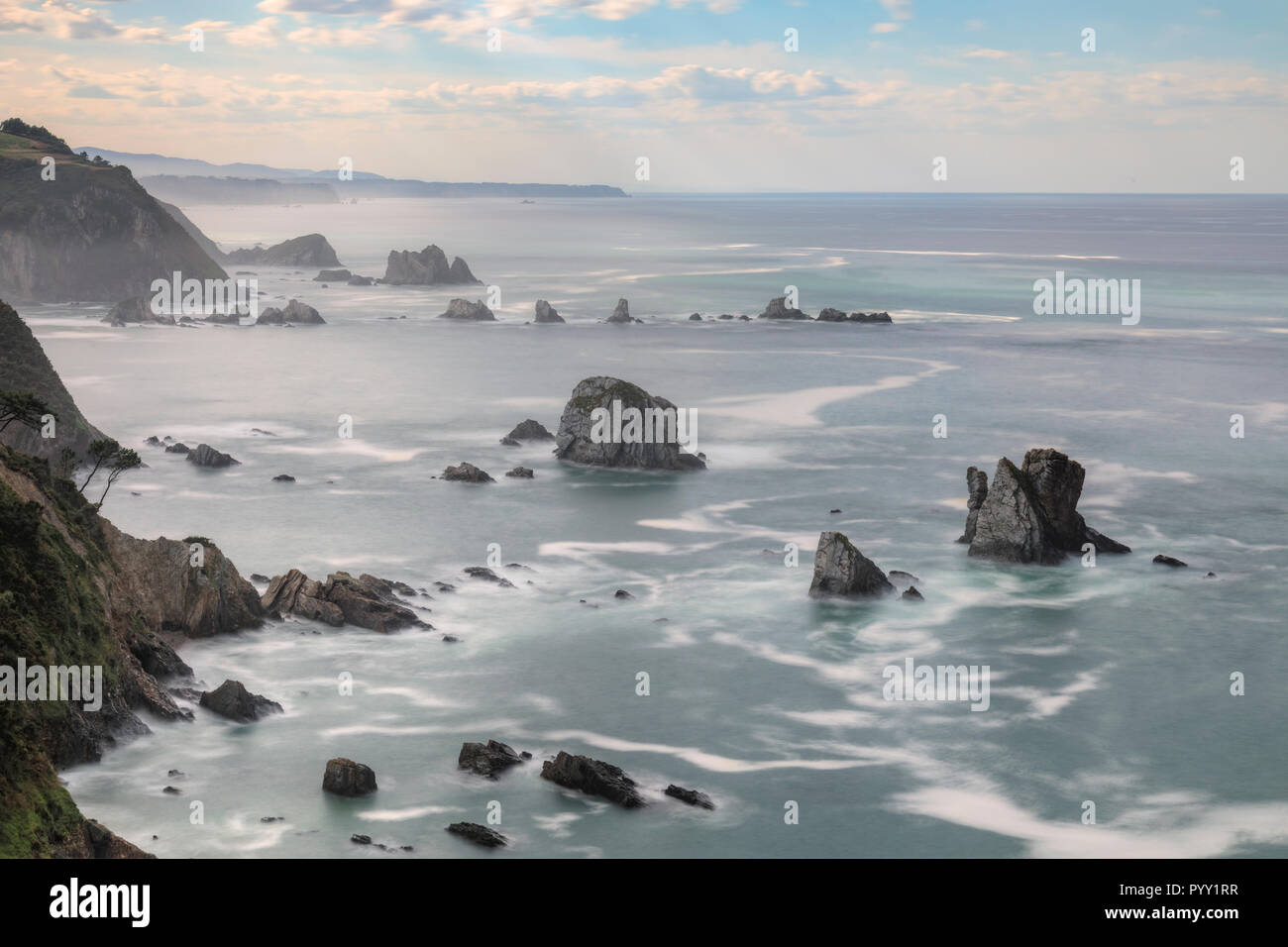 Playa del Silencio, Castaneras, Asturias, Spain, Europe Stock Photo