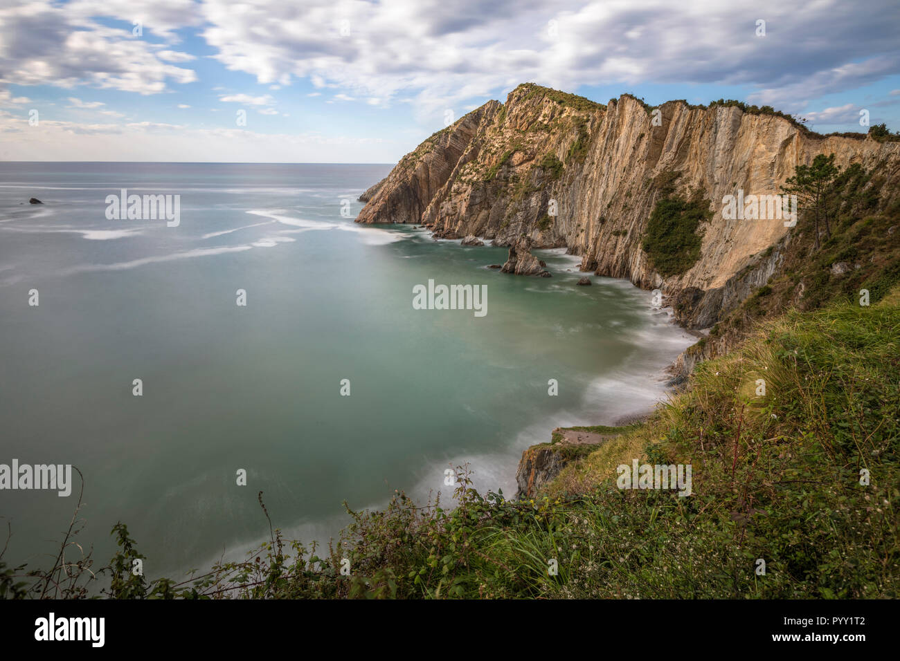 Playa del Silencio, Castaneras, Asturias, Spain, Europe Stock Photo