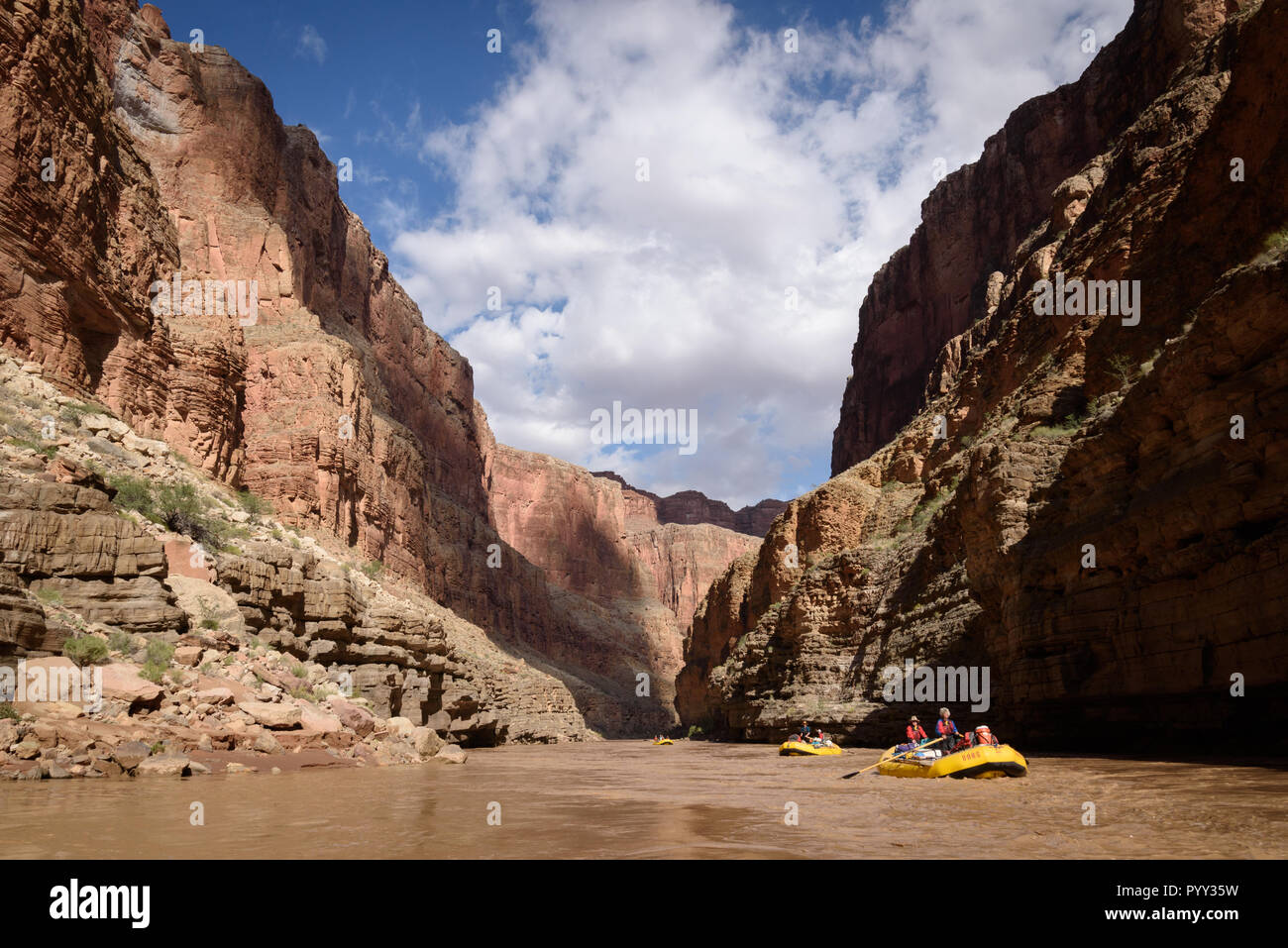 Whitewater rafting, Grand Canyon, Colorado River, Arizona, USA. Stock Photo