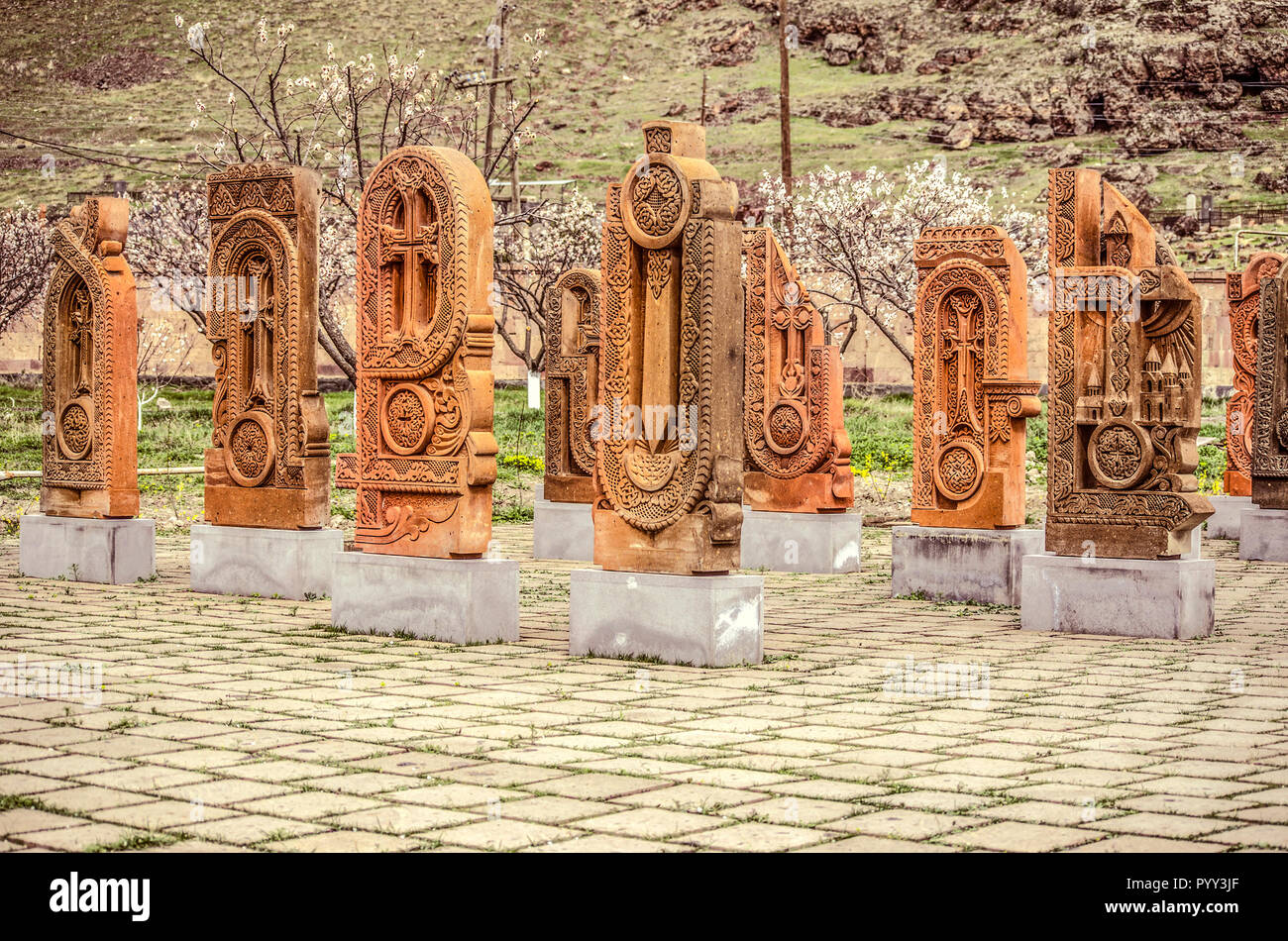 Letters of the Armenian alphabet for preschoolers stitched from felt fabric  Stock Photo - Alamy