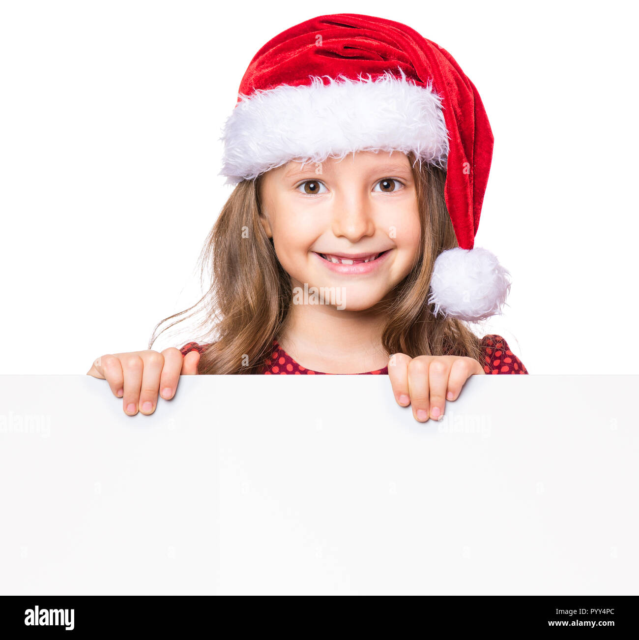 Portrait of little Christmas girl Stock Photo - Alamy