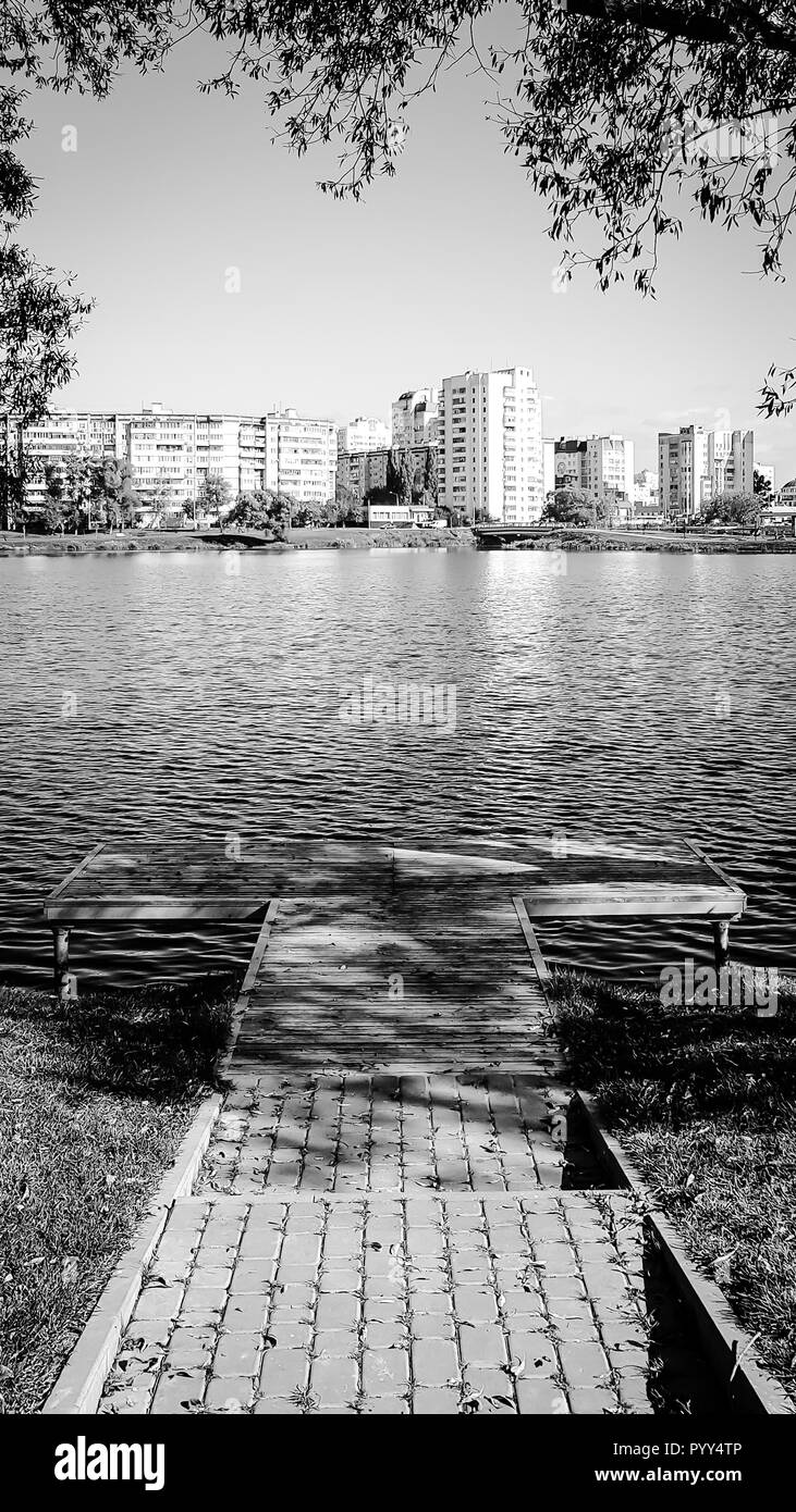 Urban park Black and White Stock Photos & Images - Alamy