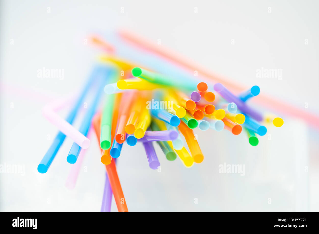 Concept image of plastic pollution and the problem of single use