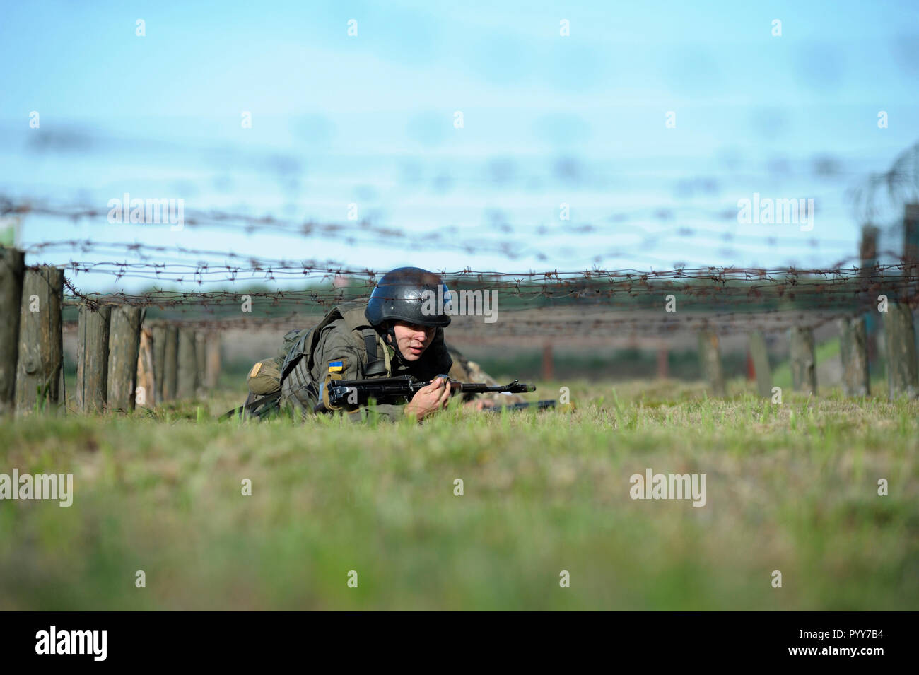 Barbed Wire Soldier High Resolution Stock Photography and Images Alamy