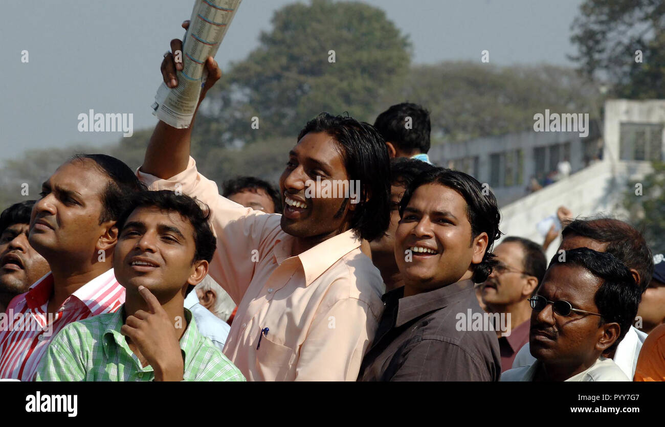 horse racing crowd at Mahalaxmi Race Course, Mumbai, India, Asia Stock Photo