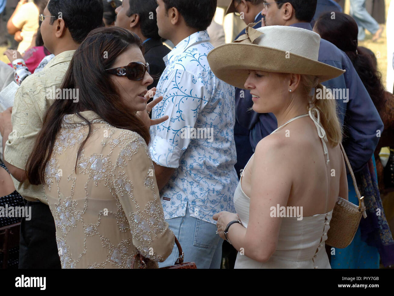 horse racing crowd at Mahalaxmi Race Course, Mumbai, India, Asia Stock Photo