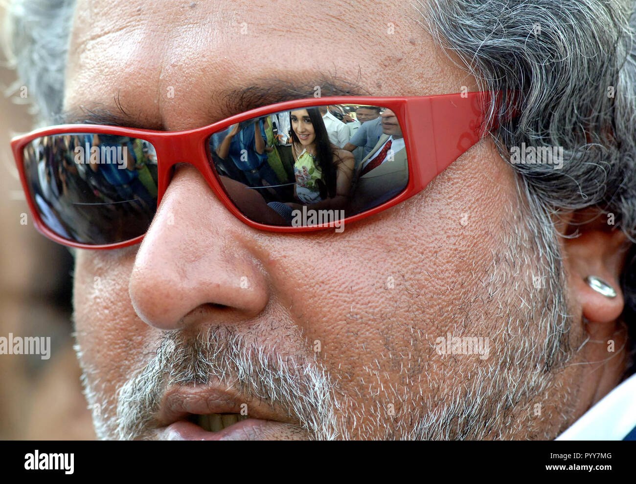 Indian businessman politician Vijay Mallya, Mahalaxmi Race Course, Mumbai, Maharashtra, India, Asia Stock Photo