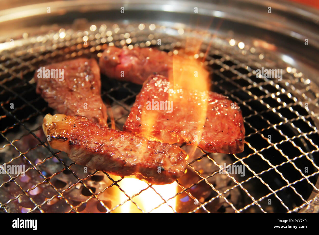 Hida beef barbecue in Kyoto Stock Photo Alamy