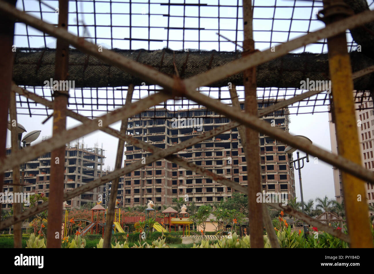Bhakti Park building, Wadala, Mumbai, Maharashtra, India, Asia Stock Photo