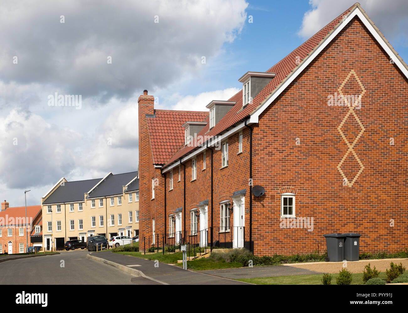 New houses variety of styles property development, Saxmundham, Suffolk