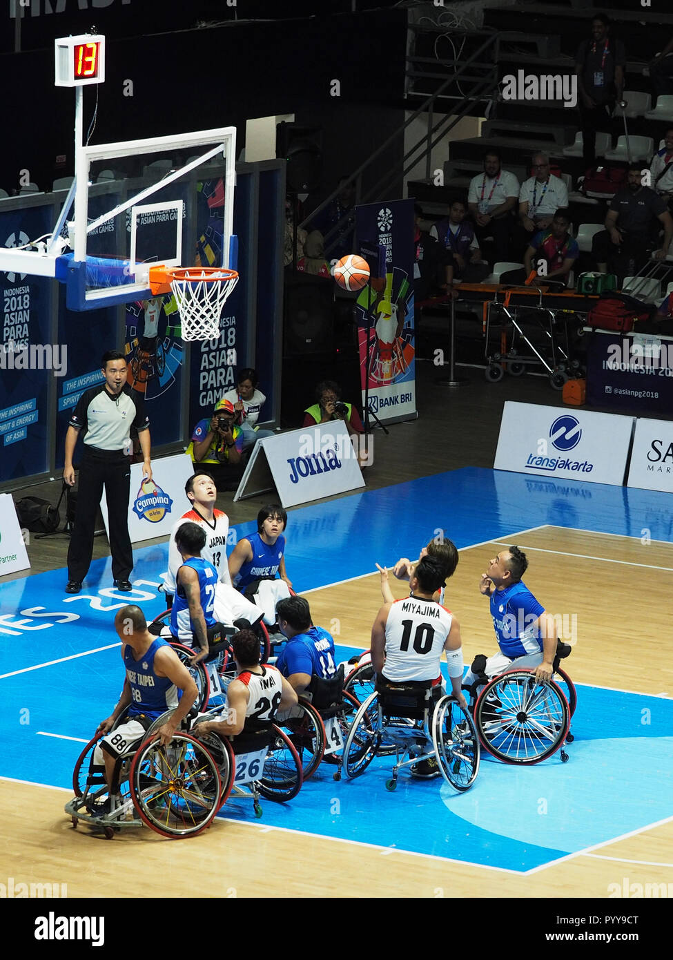 Asian Para Games 2018 Wheel Chair Basket Ball Stock Photo